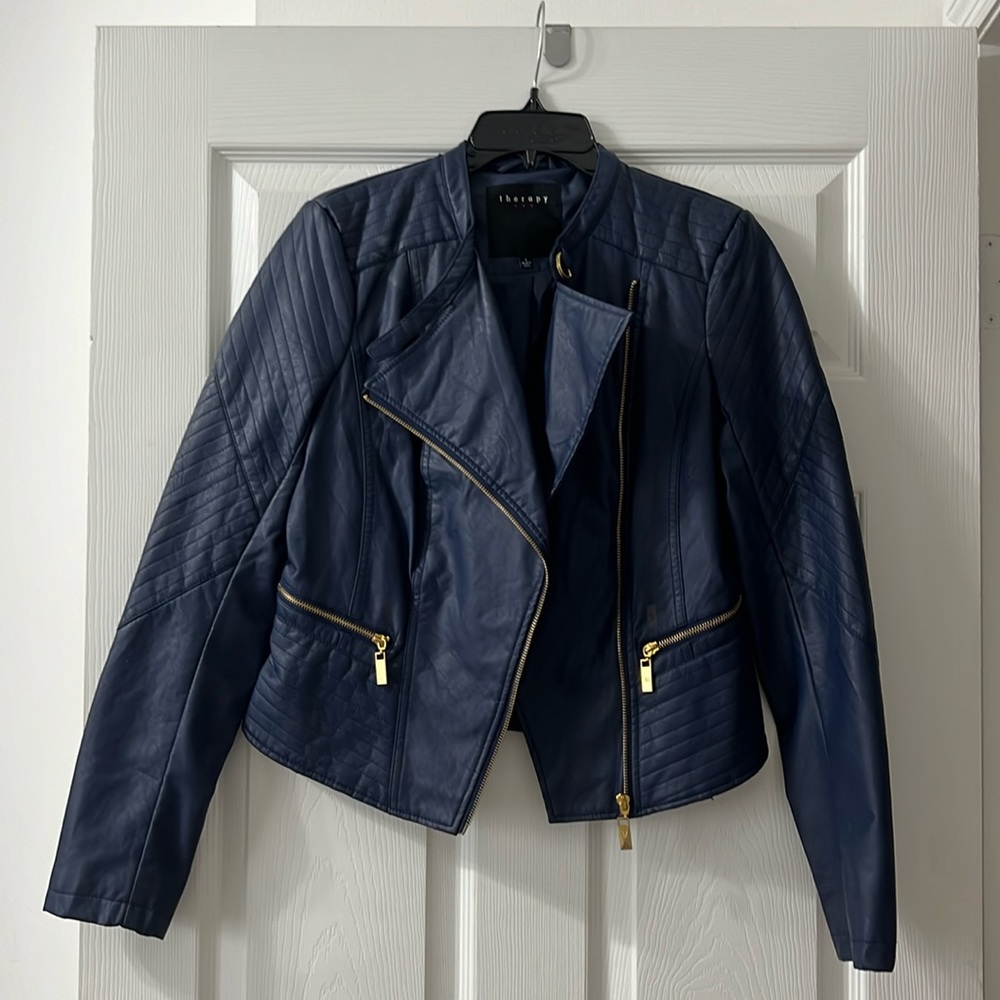 Faux navy blue jacket